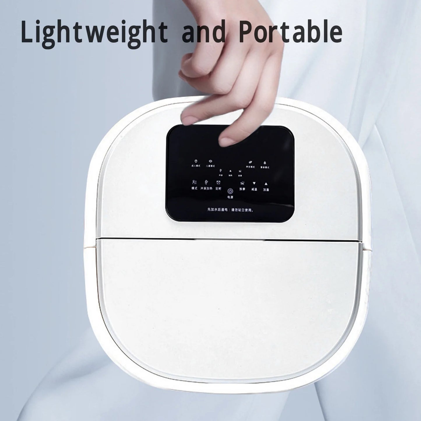 Foldable Foot Spa Massager - Smart Heating Foot Soaker Tub w/ 8 Rollers & 8L Capacity | AlluCanFind