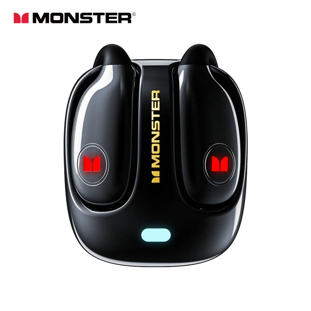 Monster MQO22 TWS Bluetooth Earphones Clip Design Touch HD Call With Mic Headphones Sports Gaming Headset