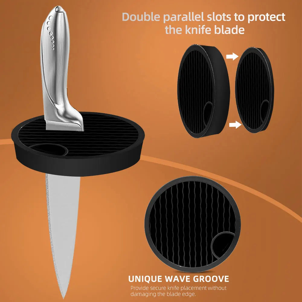 8.8 inch Kitchen Knife Holder  Stand for Kitchen Chef Ceramic Knife Inserted Plastic Knife Holder Bucket Kitchen Storage Tools