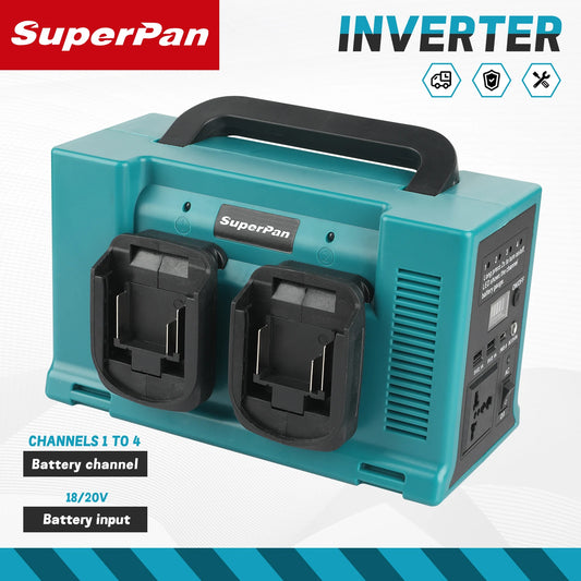 18V Power Inverter,120V/220V Portable Generator with USB, 280 Lm C-type LED Camping Light For Makita 18v Battery Pins