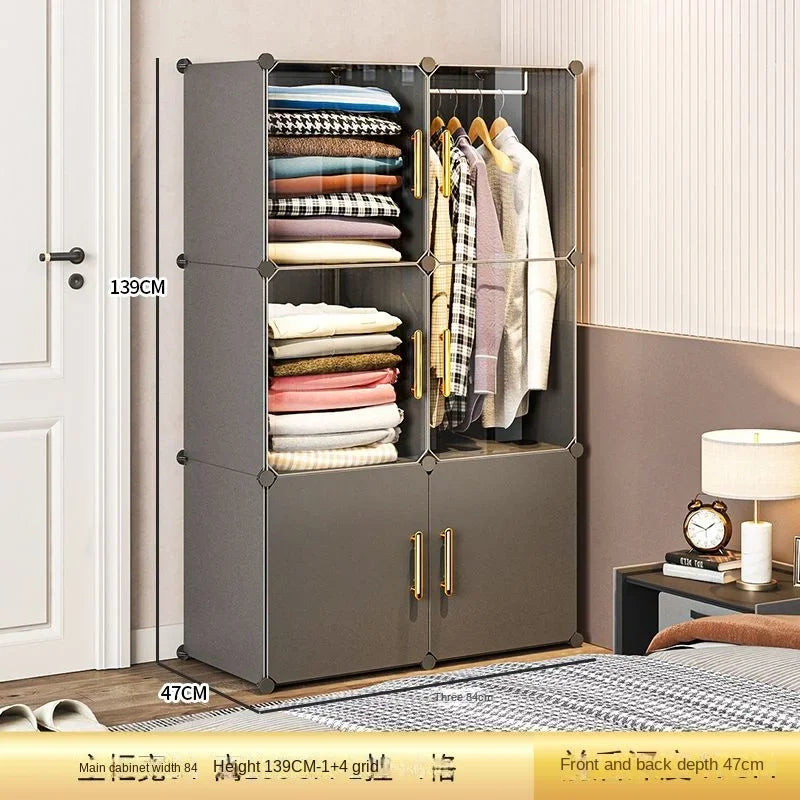 NEW Wardrobe Clothes Cabinets Dressers Cube Storage Locke Closet Plastic Collapsible Sturdy Home Bedroom Foldable Furniture