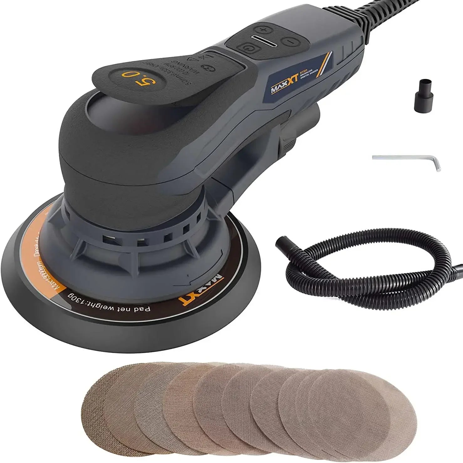 MAXXT orbital sander 6" 5.0mm/2.5mm Automotive Brushless Random 150mm Electric Variable Speed car polishing machine