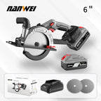 NANWEI 6" cordless brushless circular saw Rechargeable woodworking portable electric saw cutter circular saw
