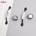 Handles Drawer Cabinet Furniture Kitchen Handles for Cabinet Knob Door Drawer Furniture Kitchen Knob European Black Hardware