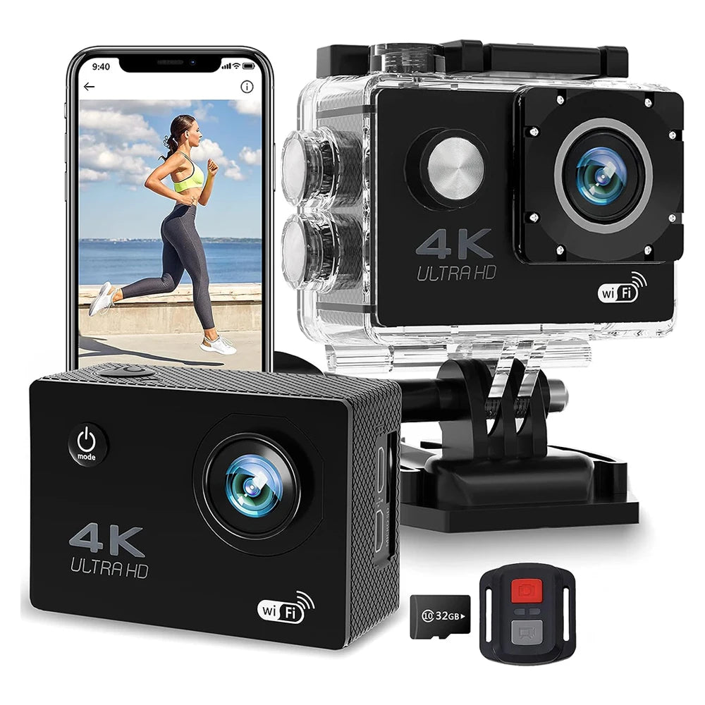 Ultra HD 4K WiFi Waterproof Action Camera for Outdoor Sports