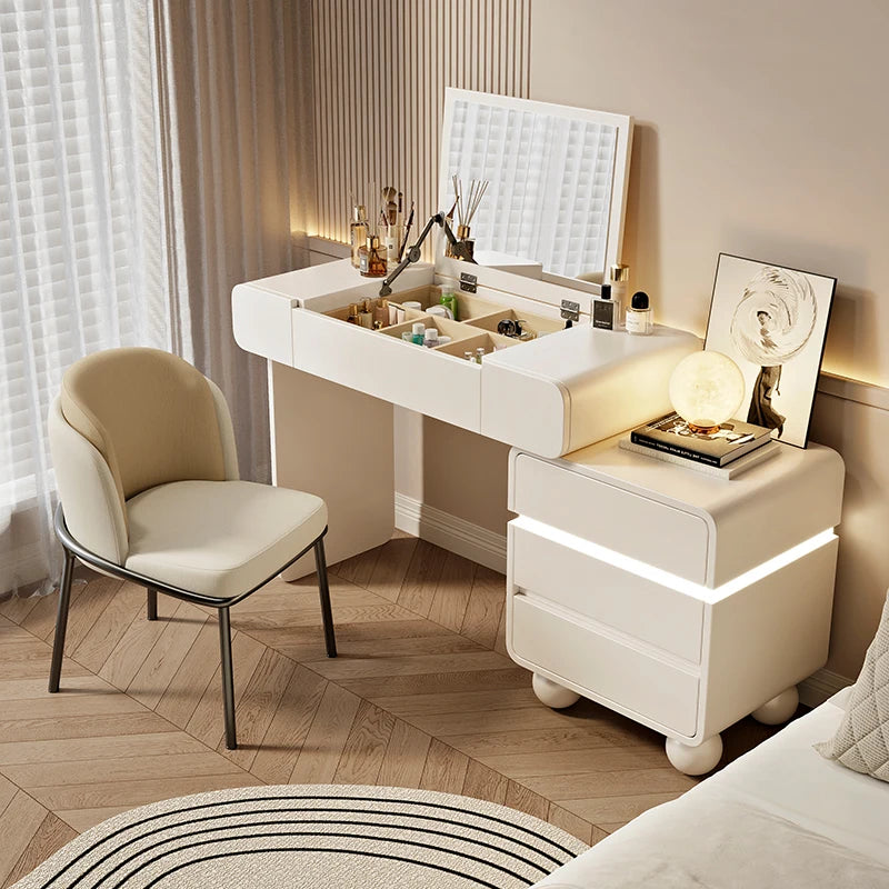 Vintage Trendy Vanity Dresser Modern Nordic Italian Unique Makeup Table Minimalist Elegant Aesthetic Vestidores Hotel Furniture