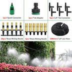 10-30M Outdoor Misting Cooling System 4/7PVC Garden Irrigation Watering Adjustable 1/4'' Brass Atomizer Nozzles Micro Sprinklers