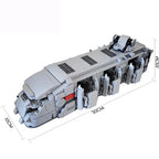 Space Wars Weapon Battleship MOC-38045 Imperial Trooper Transport Spaceship Building Blocks Toys Gift for Adults Kids 741PCS