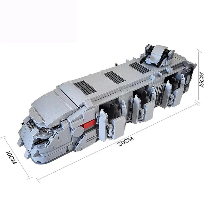 Space Wars Weapon Battleship MOC-38045 Imperial Trooper Transport Spaceship Building Blocks Toys Gift for Adults Kids 741PCS