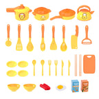 Children's play kitchen girl toy kitchen toy set simulation cooking set stir induction cooker set complete set kitchen utensils