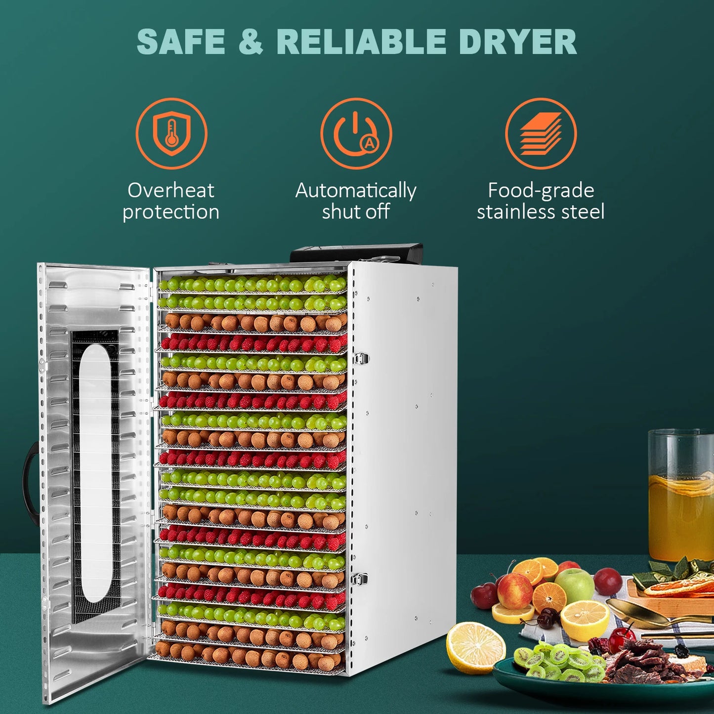 Commercial 20-Tray Food Dehydrator