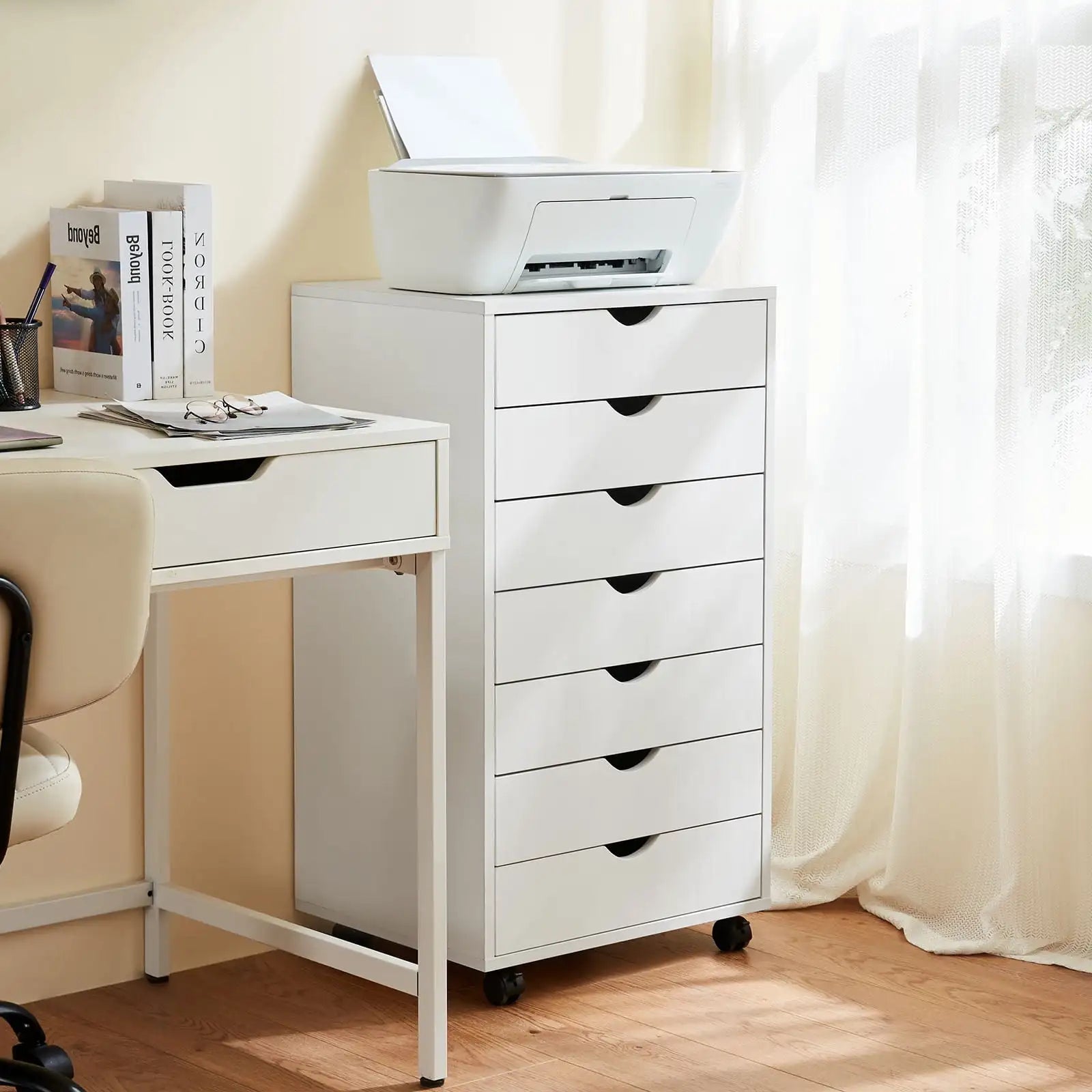 7-Drawer Wooden Storage Chest