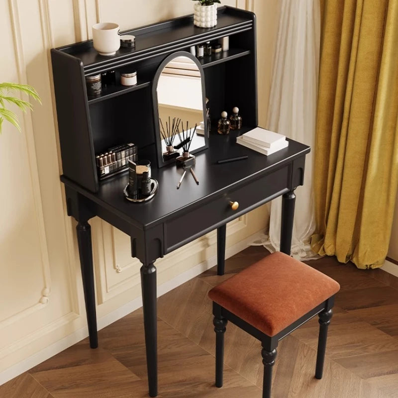Make Up Vanity Table Dressers for Bedroom Sets Wooden Furniture Makeup Dressing Table with Mirror Complete Room Furniture Rooms