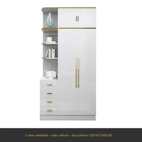 White Gold Wardrobe Designer Clothes Waterproof Children Wardrobe Organizers Nordic Vestidor De Armario Abiertos Hotel Furniture