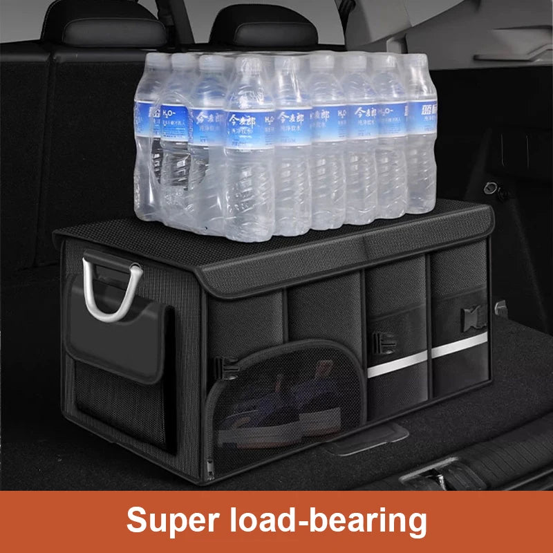 SEAMETAL Ultra-Large Trunk Organizer 72L/110L Foldable Oxford Cloth Portable Storage Box with Waterproof Pouch Fishing/Camping