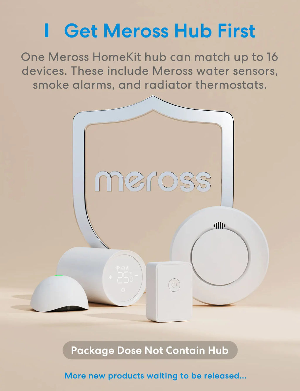 Meross Homekit Smart Water Sensor Leak Detector Flood Water Leakage Alarm Security Alarm Sensor  Work with Alexa