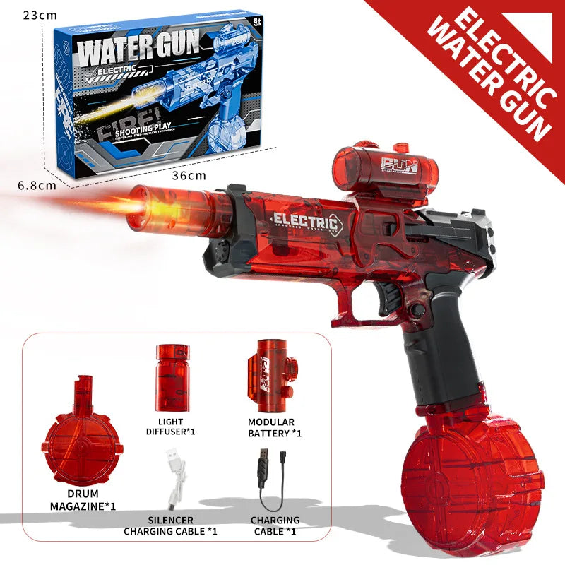 Children High Pressure Electric Water Gun Toys Summer Outdoor Beach Pool Garden Fight Games Kids Automatic Bursts Watergun Gifts