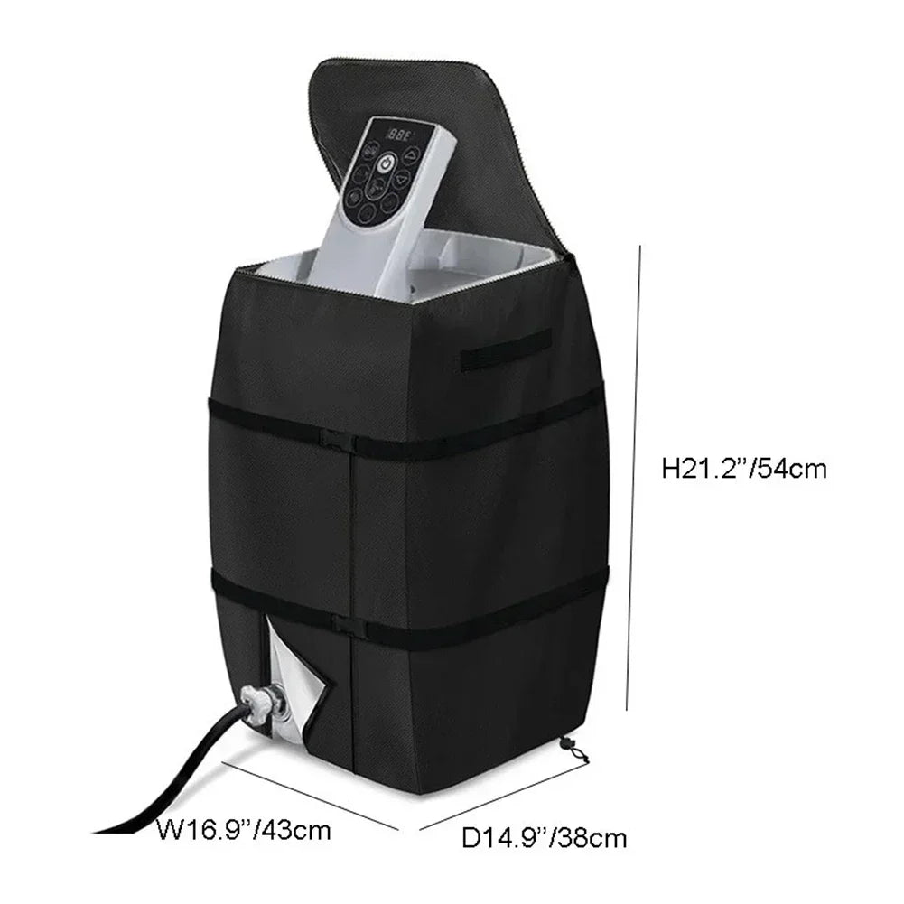 43x38x54cm Inflatable Spa Water Heater Pump Cover Black/Grey Heavy Duty Weatherproof Water Resistant Cover For Hot-Tub