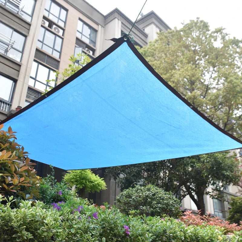 6/12Pin Blue Sunshade Net Outdoor Swimming Pool Pergola Garage Mesh Cover Garden Greenhouse Plant Flower Shading Netting Cloth