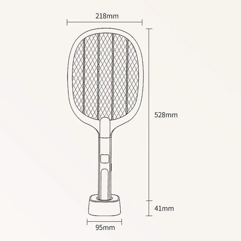 Electric Fly Swatter Handheld Fly Killer and Mosquito Trap Lamp Safe R