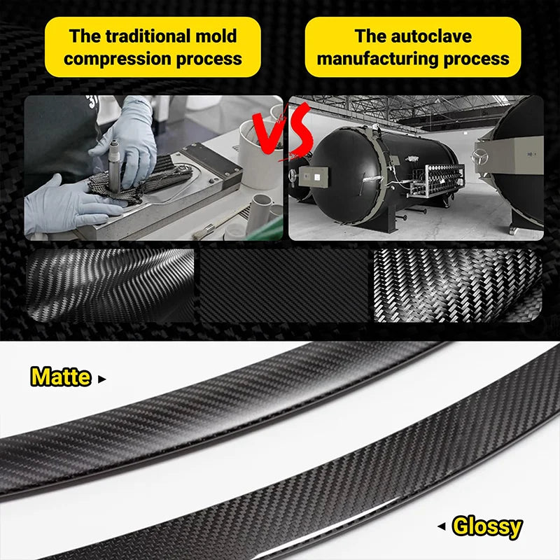 For Tesla Model 3/Y/S/Highland Spoiler Real Carbon Fiber Original High Performance Auto Trunk Tail Wing Car Exterior Accessories