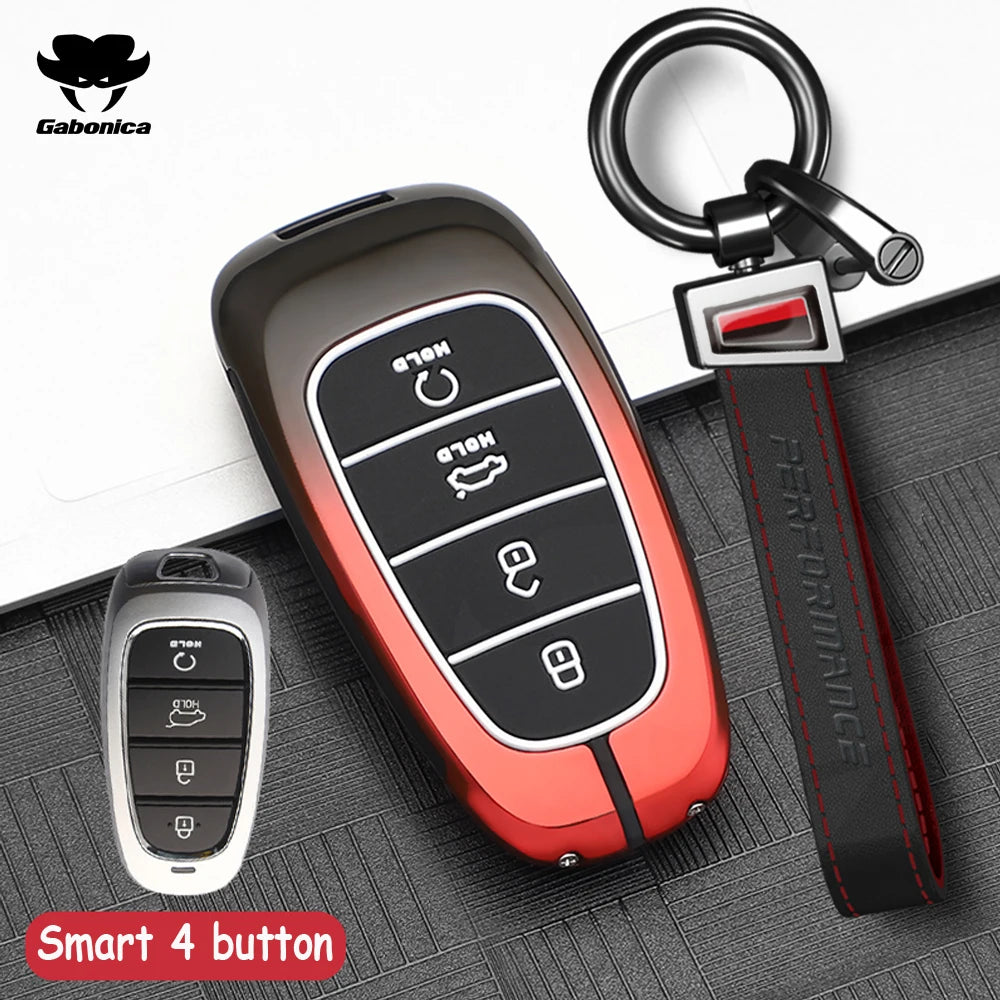 3 4 Buttons New Car Smart Key Case Cover For Hyundai N Performance Tucson Solaris Sonata Hybrid NEXO NX4 Santafe dn8 Accessories