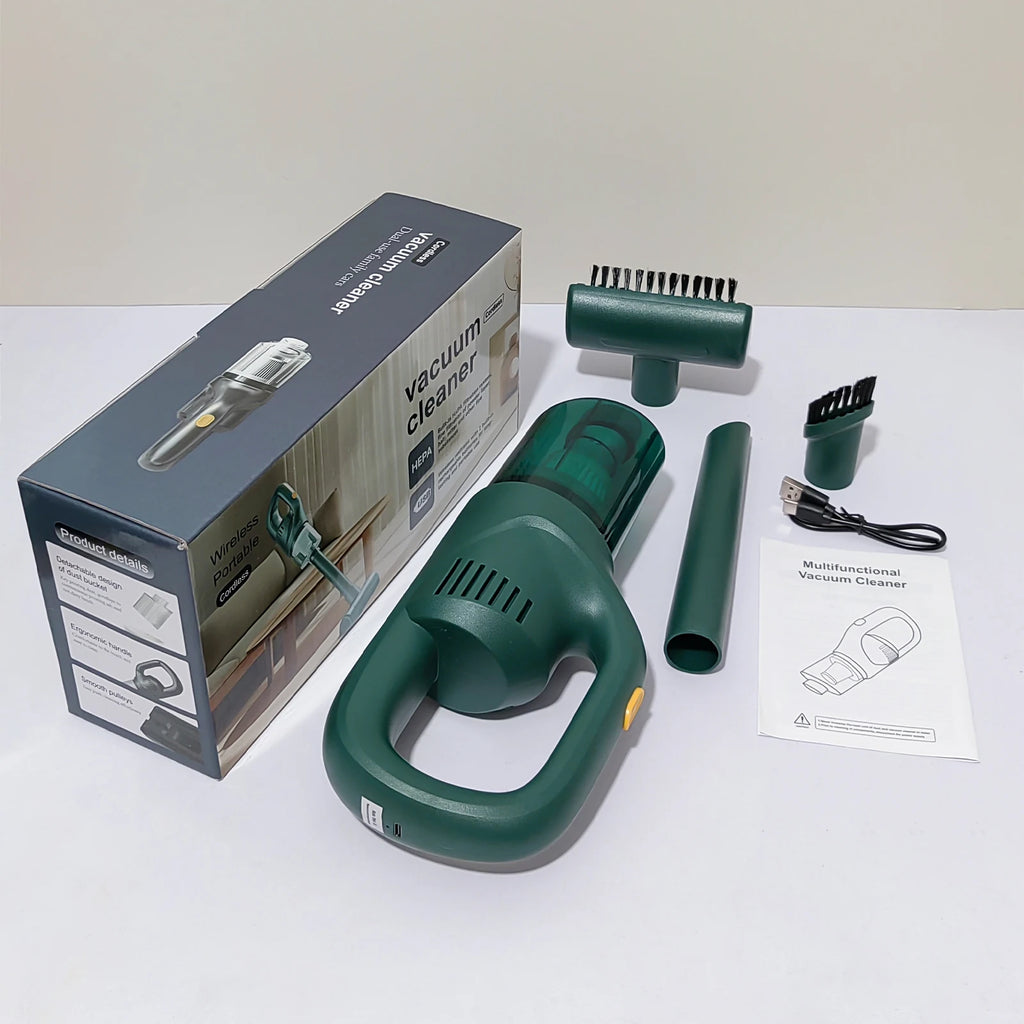 5KPa Cordless Mini Vacuum ， Rechargeable for Pet Hair, Dust in Home, Car & Office. Strong Suction for Sofa & Auto Detailing