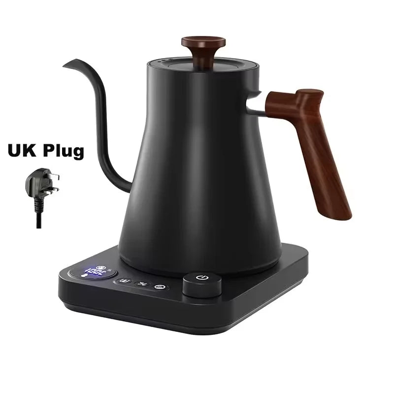 0.9L Electric Drip Coffee Kettle Stainless Steel Teapot Precise flow control Hand Drip Gooseneck Kettle Hand-brewed coffee Maker