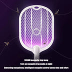 Upgraded 3000V Mosquito Swatter with TYPE-C Charging, 3 in 1 Electric Mosquito Swatter, Mosquito Killer Lamp