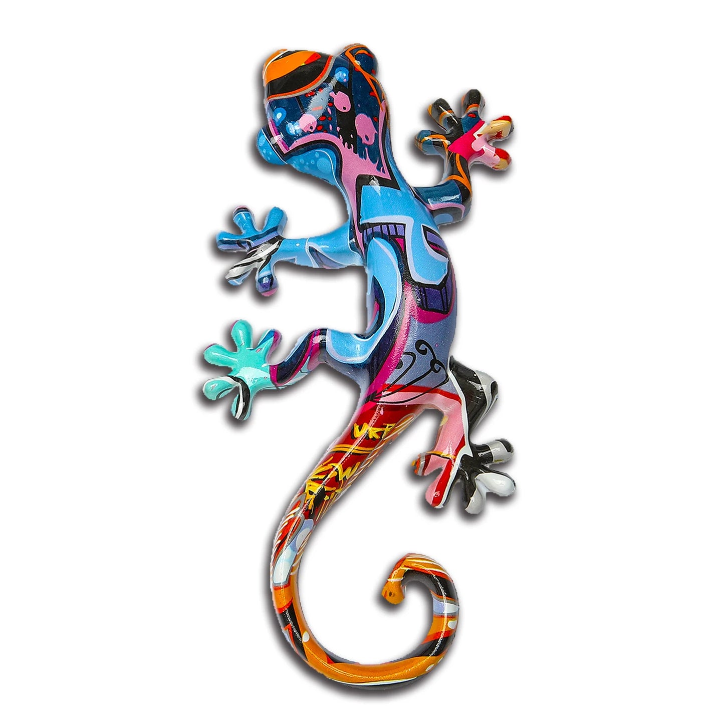 Garden Decor Statue Resin Gecko Wall Art Decor, Water Transfer Figurines Lizard Outdoor Hanging Decorations For Home Decor