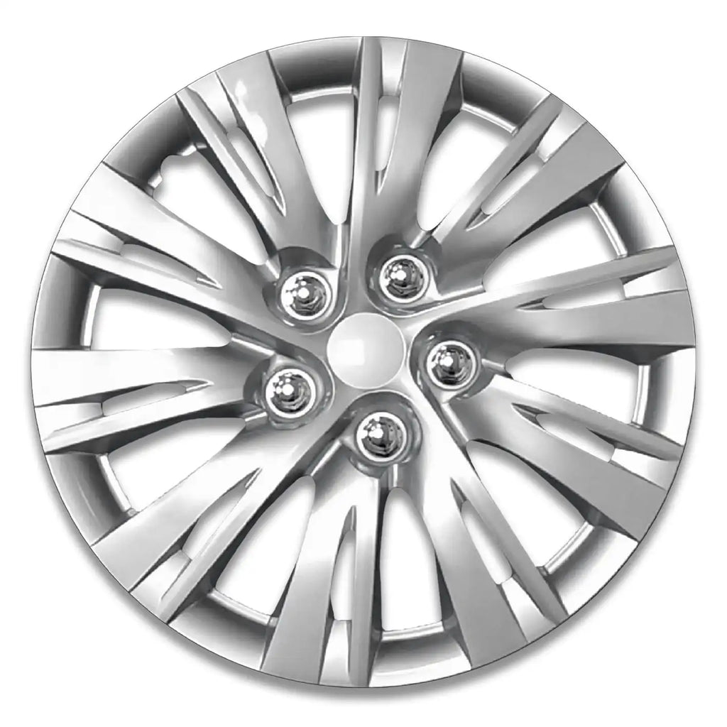 15" Hubcaps, Silver Alloy Finish, 2.00 x 15.00 x 15.00 in