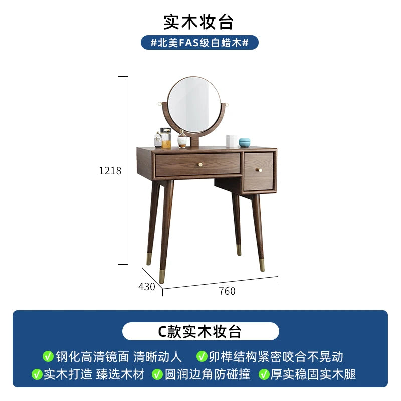 brown girl bedroom dresser eithe drawers box stool Small Hotel Dressing Table Storage Living Room Schminktisch Furniture