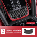 For Porsche Cayenne 2018 2019 2020 2021 2022 2023 2024 Real Carbon Fiber Car Central Control Complete Interior Decoration Frame