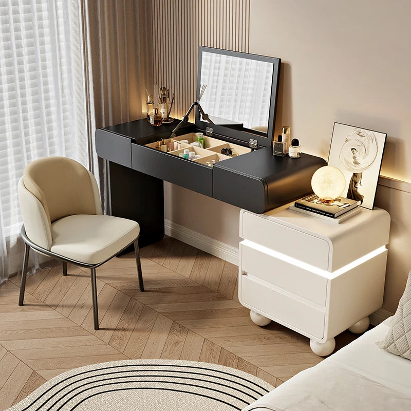 Vintage Trendy Vanity Dresser Modern Nordic Italian Unique Makeup Table Minimalist Elegant Aesthetic Vestidores Hotel Furniture