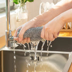 1/30pcs Gray Bamboo Charcoal Thickened Super Absorbent Dishcloth Oil Resistant Kitchen Wipes Microfiber Cleaning Cloths