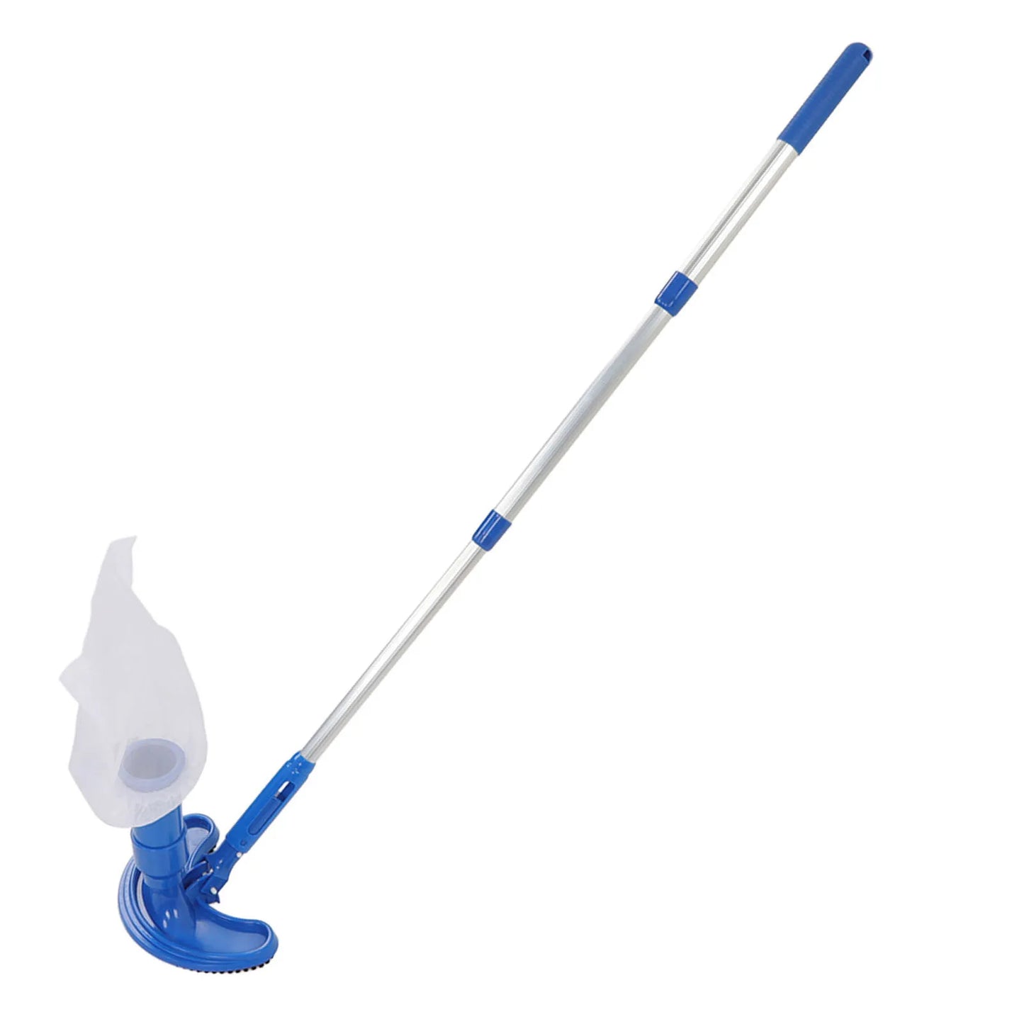Pool Vacuum Suction Tool with Brush Portable Telescopic Rod Plastic Pool Vacuum Jet Cleaner for Spa Center Fountain