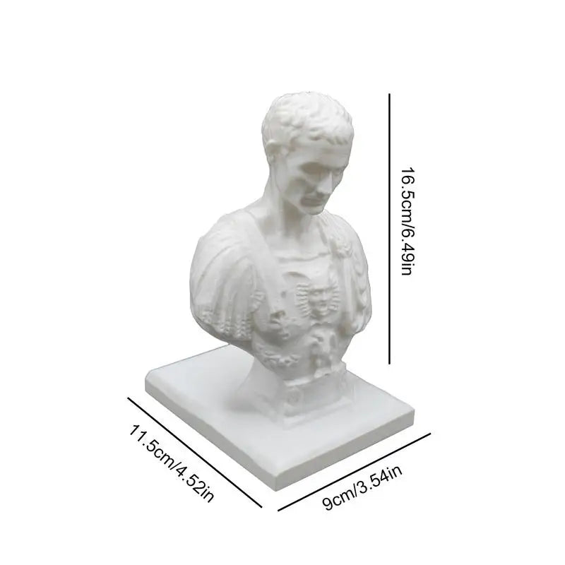 Julius Caesar Bust Pencil Holder Resin Ides Of March Desk Pen Holder Creative Marker Holder For Desktop Table Desk Ornament