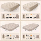 Interior Air Mattress Glamping Mats PVC Inflatable Sleeping Mattress Luxury 2 Person Camping Bed Mat Built-in Pump Thicken Mat