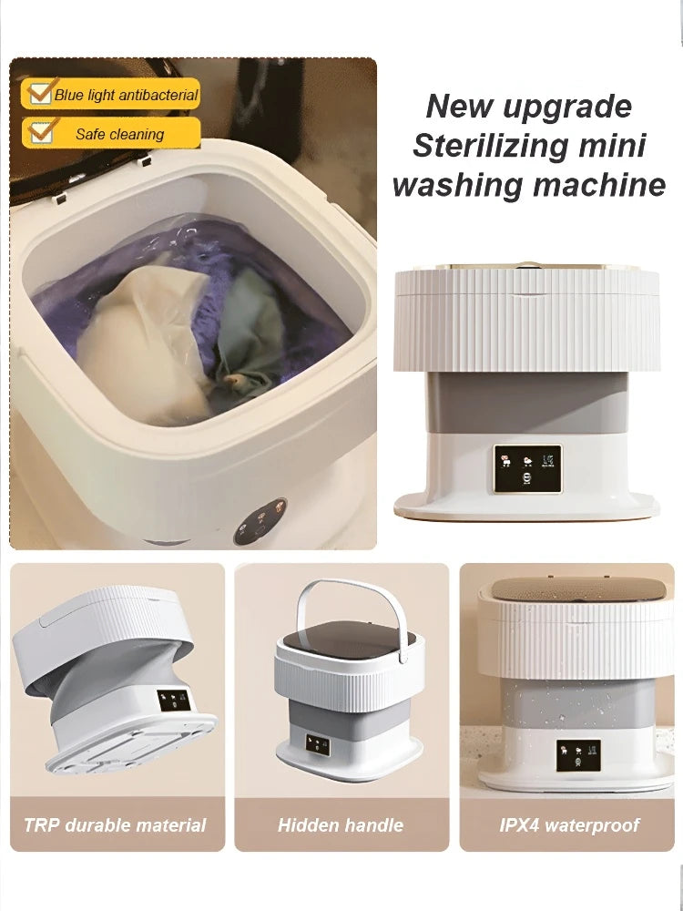 12L Large Capacity Fully Automatic Mini Folding Washing Machine Mini W