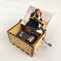 My heart is forever hand-cranked wooden music box, retro UV color printing mini wooden music box gift to my wife