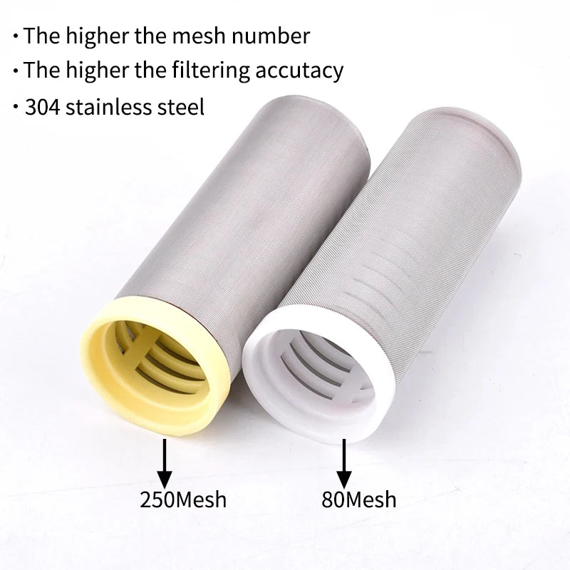 1/2" Garden Watering Hose Filter Agricultural Irrigation Impurity Prefilter Aquarium Water Pump Filter 80/250 Mesh Strainer Mesh