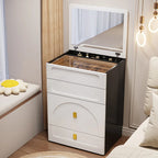 Cream wind flip dresser bedroom simple modern small apartment 60cm Internet celebrity 50 bedside table integrated makeup table