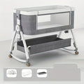 Foldable Baby Crib, Movable Baby Rocking Bed, Spliced Large Bed, Multi