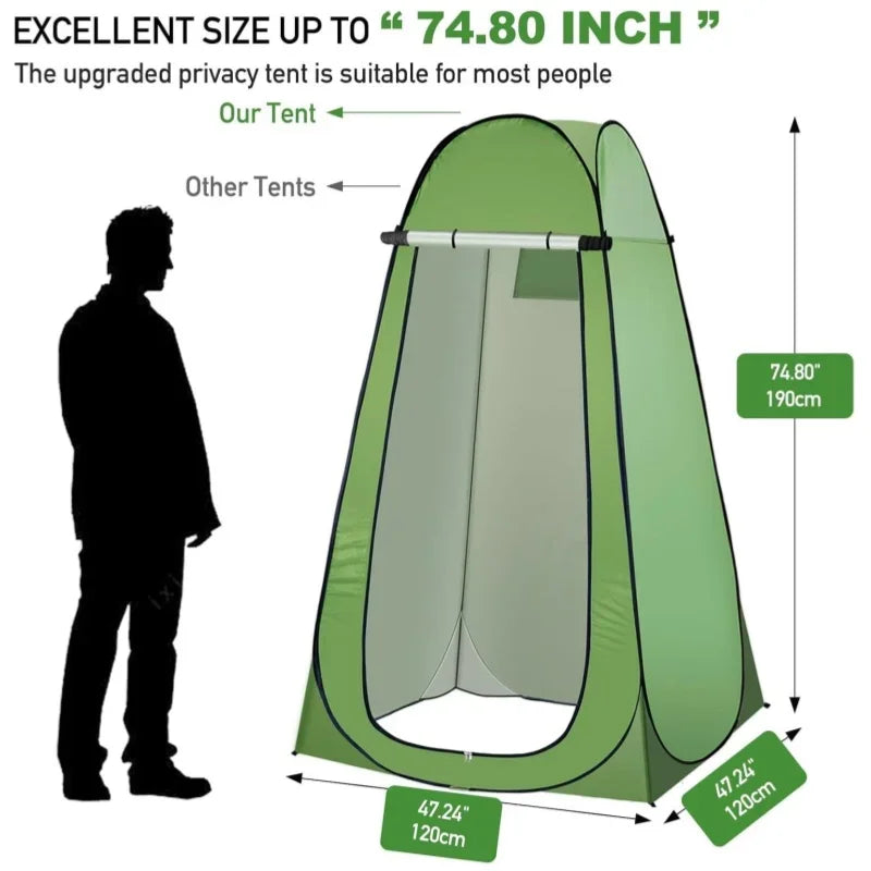 Pop Up Privacy Shower Tent - Portable Changing Tent for Camping, Beach & Hiking , Quick Setup & Full Coverage