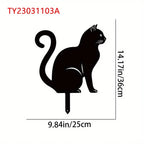 HelloYoung Add a Touch of Whimsy to Your Garden with this Adorable Metal Cat Fence Decoration for Garden Party Decor