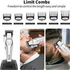 Kemei Barber Professional Hair Clipper and Hair Trimmer Combo Electric Men Zero Gapped Trimmer Fade Finish Hair Cutting Machine