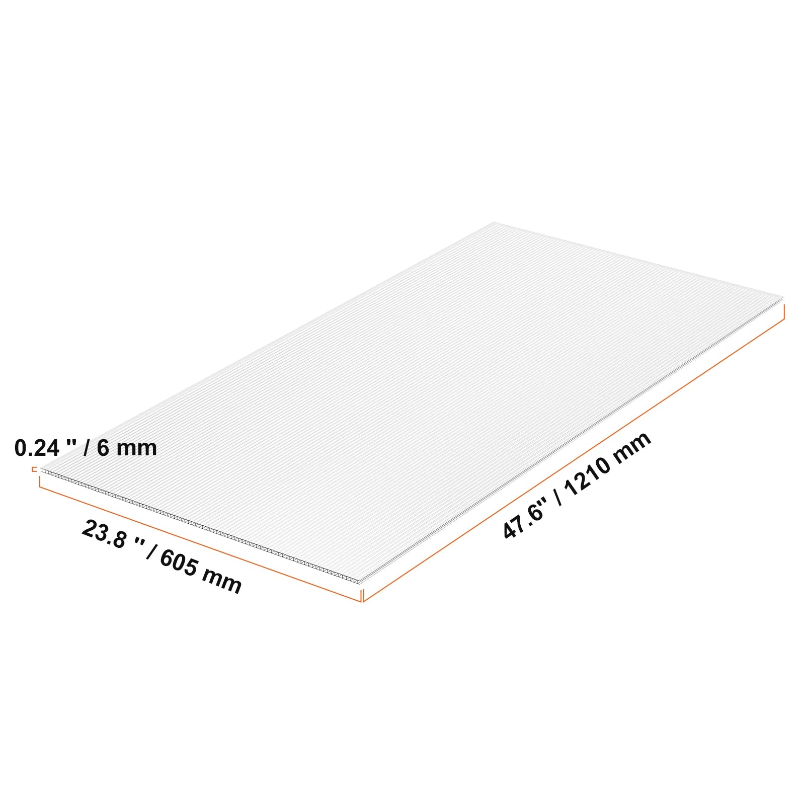 VEVOR Polycarbonate Greenhouse Panels Roof Panels Sheets, Waterproof UV Protected Corrugated Resistance for Greenhouse/Garden