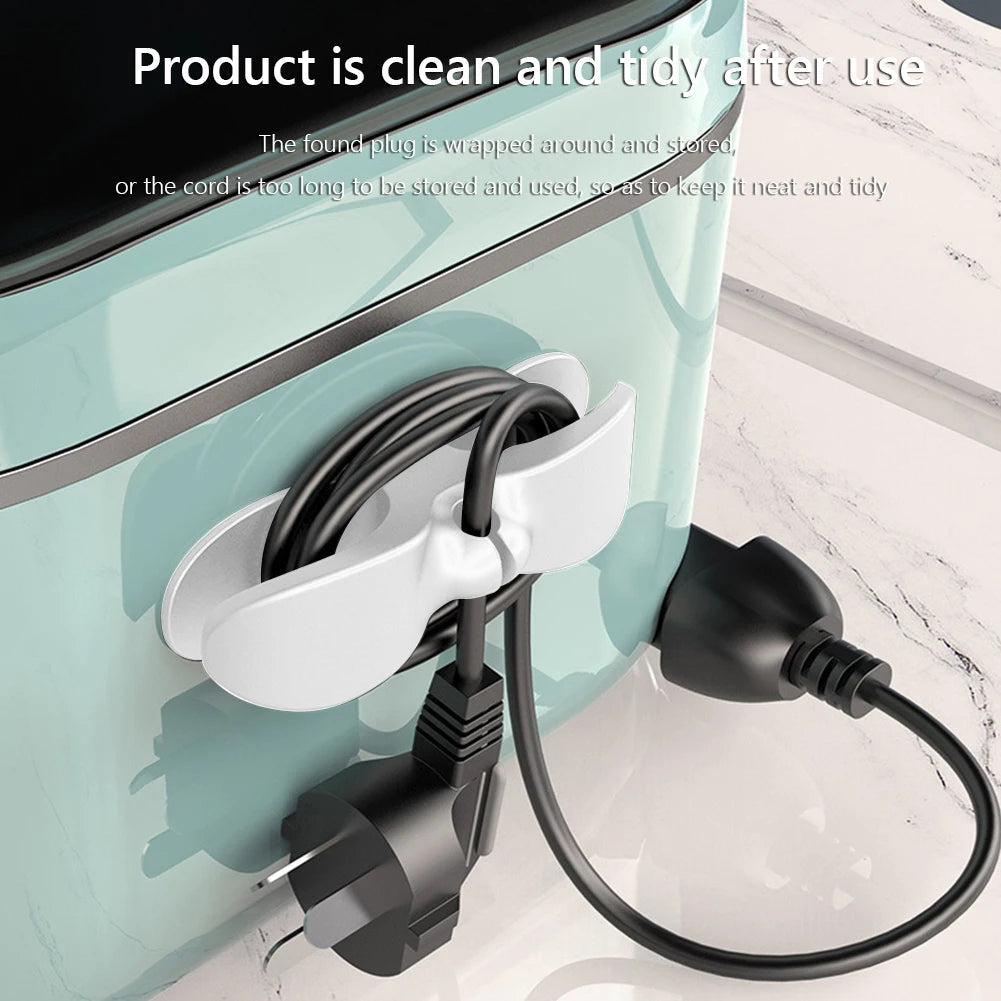 4/9pcs Cable Clips Self-adhesive Rubber Cord Management Clip Practical Electrical Appliances Wire Clamps  for Living Room
