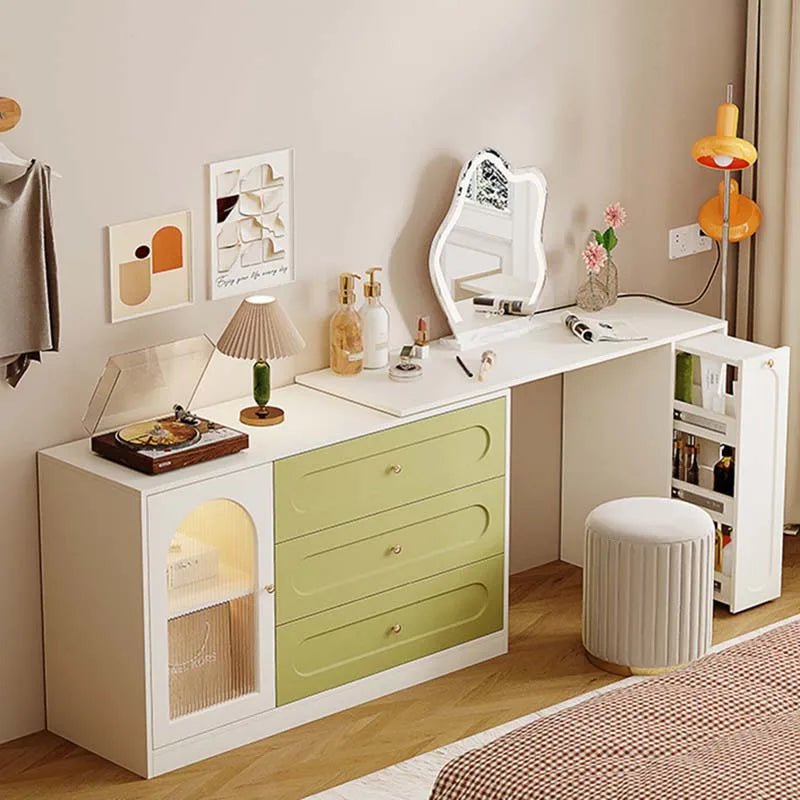 Minimal Bedroom Dresser Drawers Green Desings Modern Wooden Dressing Table Makeup Mirror Women Comoda Pra Quarto Salon Furniture