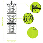 2x Tall Thick Metal Garden Trellis Bird Leaf Grid Panel Support Climbing Trellis